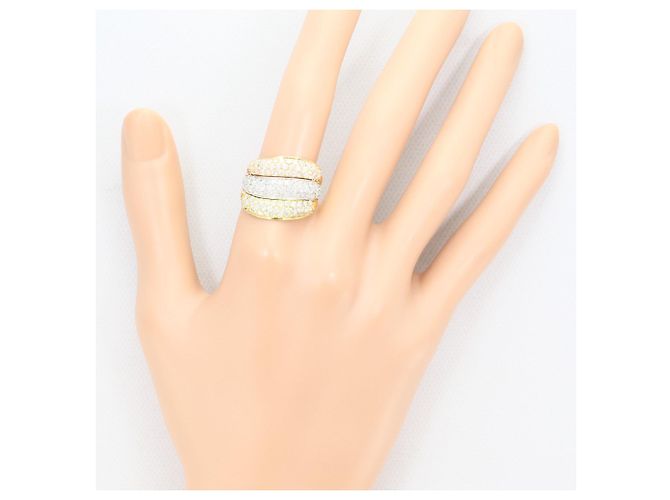 Autre Marque Anello fede elegante in oro 18K e platino con diamante D'oro - vista 7