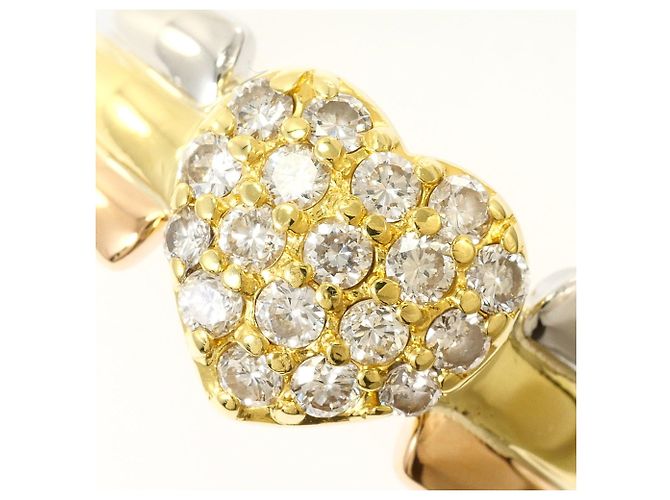 Autre Marque Anillo banda elegante con detalles de diamantes Dorado - vista 2