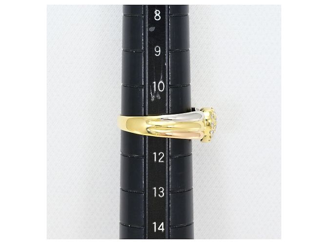 Autre Marque Anillo banda elegante con detalles de diamantes Dorado - vista 8