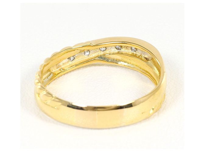 Autre Marque Ehering aus PT850 Platin und 18K Gelbgold Golden - Ansicht 3
