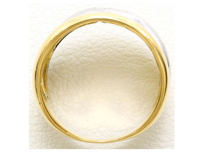 Autre Marque Diamant-Ehering aus Platin und Gelbgold Golden - Ansicht 3