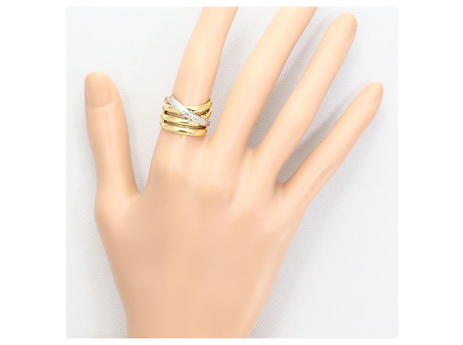Autre Marque Diamant-Ehering aus Platin und Gelbgold Golden - Ansicht 6