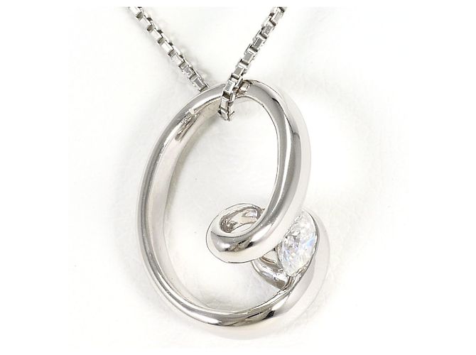 Autre Marque Platinhalskette mit Diamant - Ansicht 3