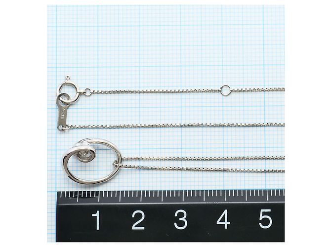 Autre Marque Platinhalskette mit Diamant - Ansicht 4