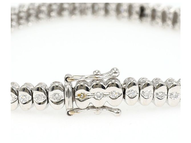 Autre Marque Charm-Armband aus Platin und Weißgold mit Diamant Golden - Ansicht 3