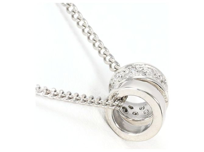 Autre Marque Platinhalskette mit Diamantanhänger - Ansicht 2