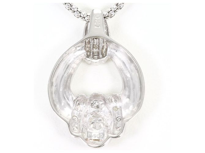 Autre Marque Collana in platino con pendente in diamante - vista 3