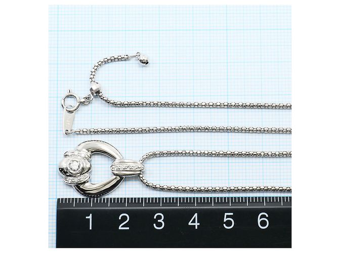 Autre Marque Collana in platino con pendente in diamante - vista 5