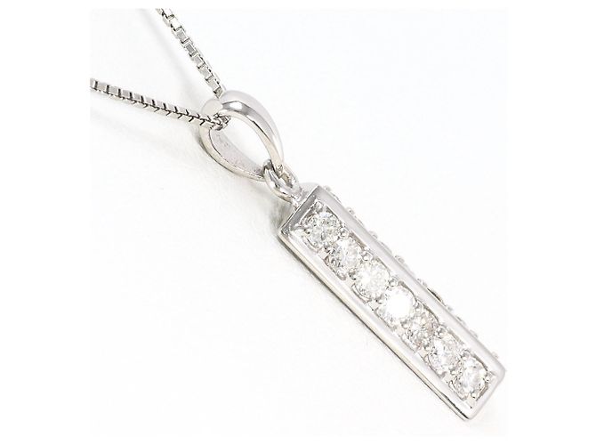 Autre Marque Platin-Diamant-Halskette - Ansicht 2
