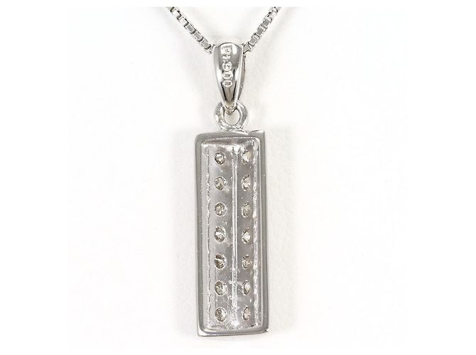 Autre Marque Platin-Diamant-Halskette - Ansicht 3