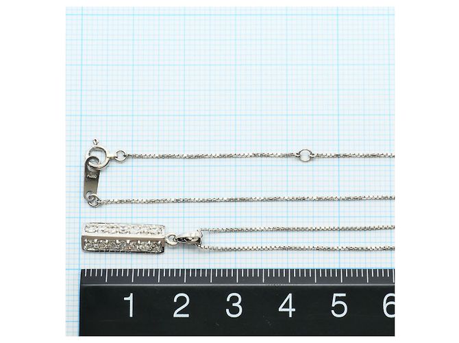 Autre Marque Platin-Diamant-Halskette - Ansicht 4