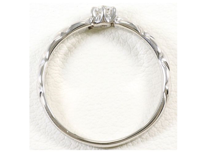 Autre Marque PT900 Platin-Ehering mit Diamant - Ansicht 2
