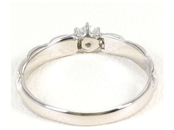 Autre Marque PT900 Platin-Ehering mit Diamant - Ansicht 3