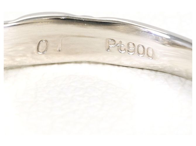 Autre Marque PT900 Platin-Ehering mit Diamant - Ansicht 4