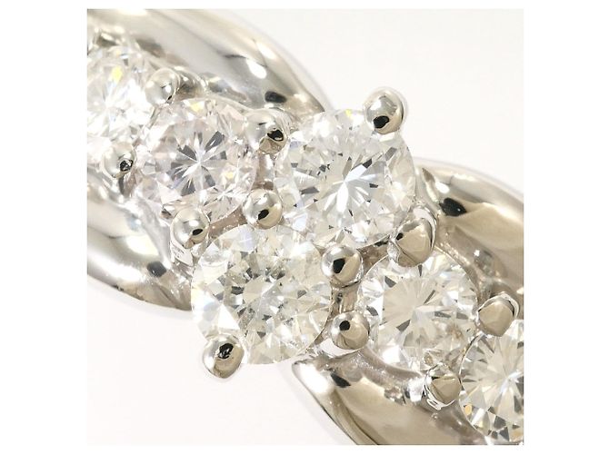 Autre Marque PT900 Platin-Ehering mit Diamant - Ansicht 2