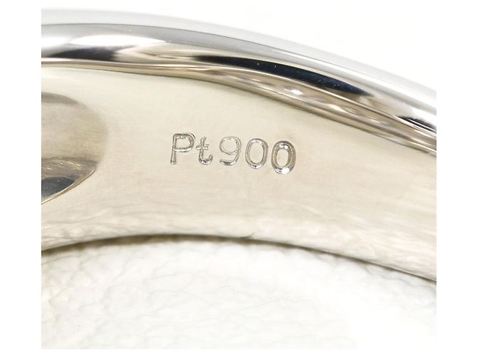 Autre Marque PT900 Platin-Ehering mit Diamant - Ansicht 5