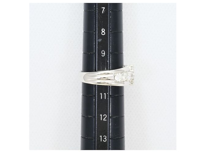 Autre Marque PT900 Platin-Ehering mit Diamant - Ansicht 8
