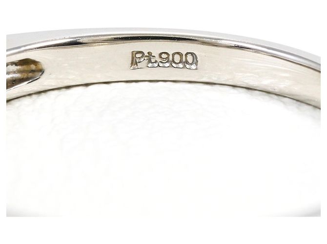 Autre Marque PT900 Platin-Ehering mit Diamant - vista 4