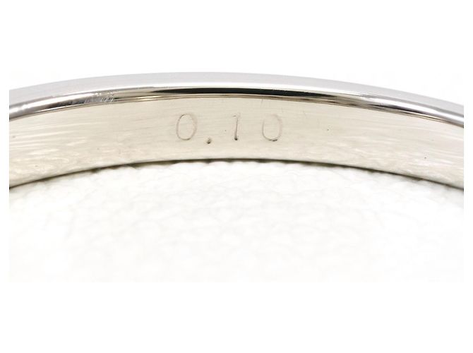 Autre Marque PT900 Platin-Ehering mit Diamant - vista 5