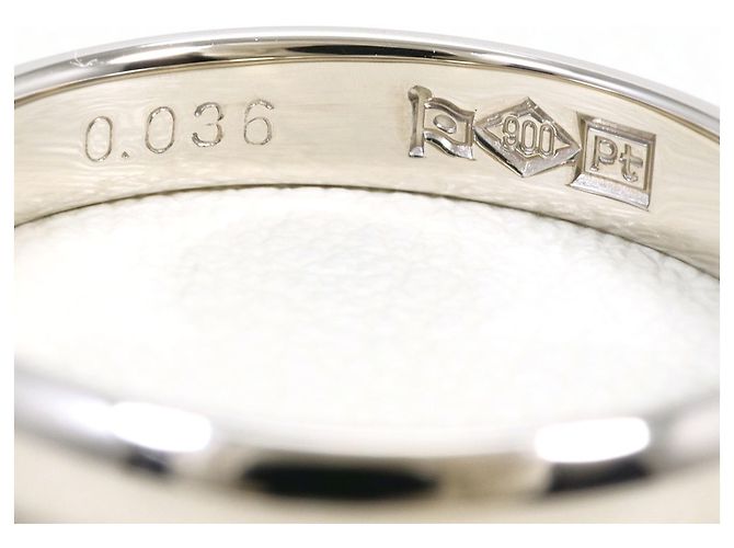 Autre Marque PT900 Platin-Ehering mit Diamant - Ansicht 4