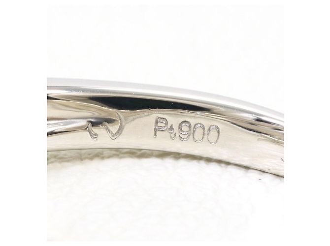 Autre Marque Anel aliança de platina com diamante - vista 5