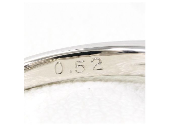 Autre Marque Anel aliança de platina com diamante - vista 6