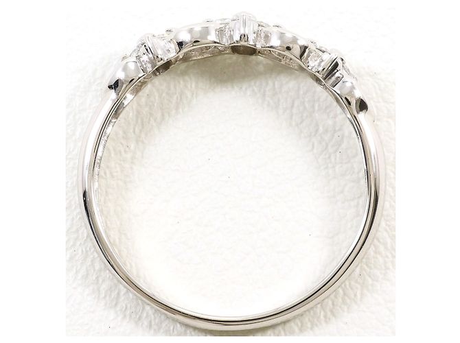 Autre Marque Platin-Ehering mit Diamant - Ansicht 2