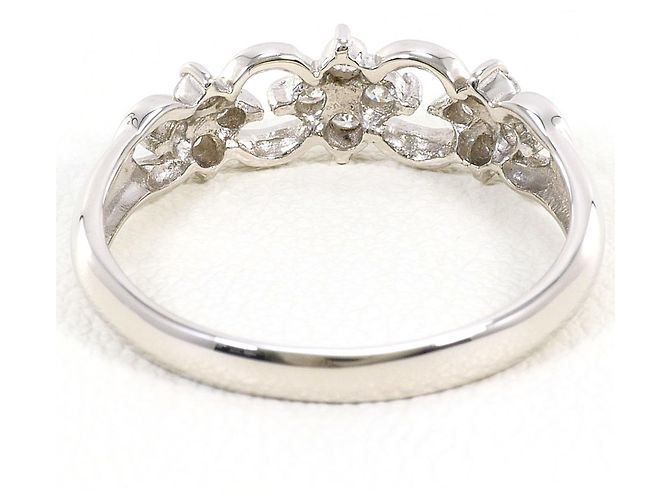 Autre Marque Platin-Ehering mit Diamant - Ansicht 3