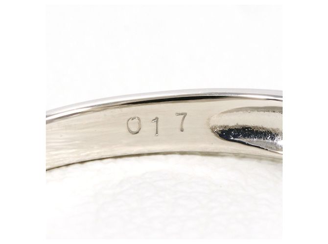 Autre Marque Platin-Ehering mit Diamant - Ansicht 5