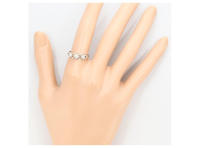 Autre Marque Platin-Ehering mit Diamant - Ansicht 6