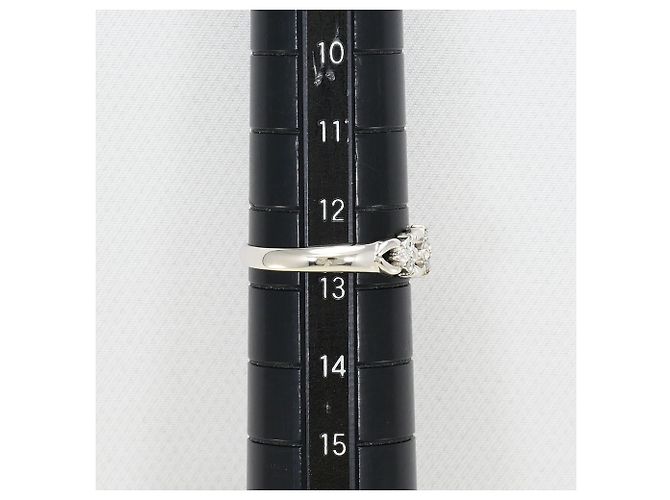 Autre Marque Platin-Ehering mit Diamant - Ansicht 7