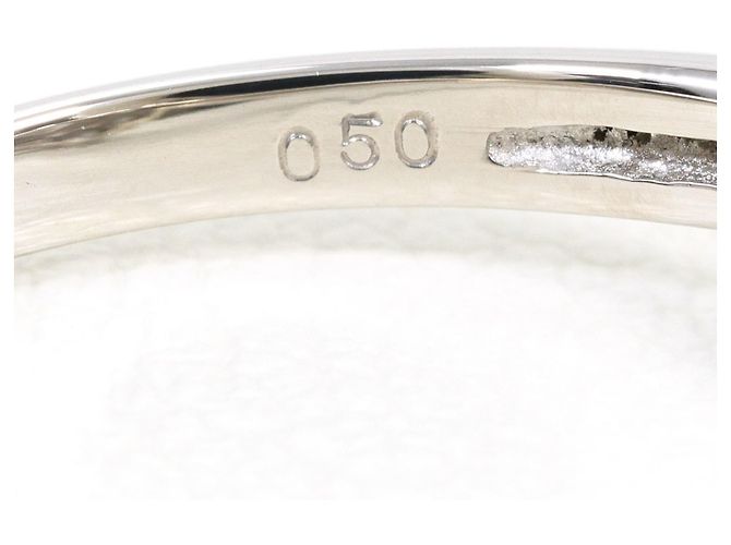 Autre Marque Anel aliança de platina com diamante - vista 5