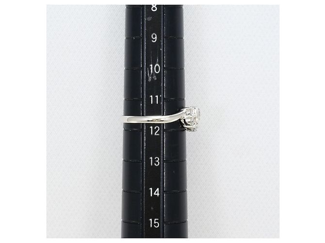Autre Marque Anel aliança de platina com diamante - vista 7