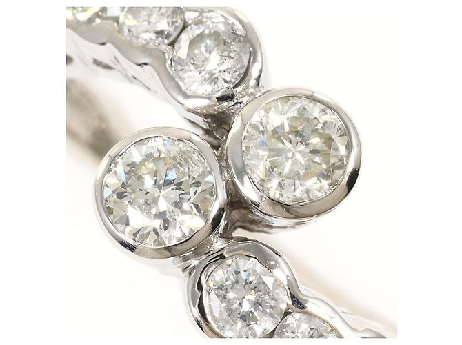 Autre Marque Anello fede in platino PT900 con diamante - vista 2