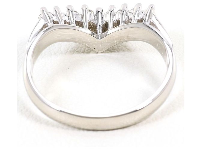 Autre Marque PT900 Platin-Ehering mit Diamant - Ansicht 3