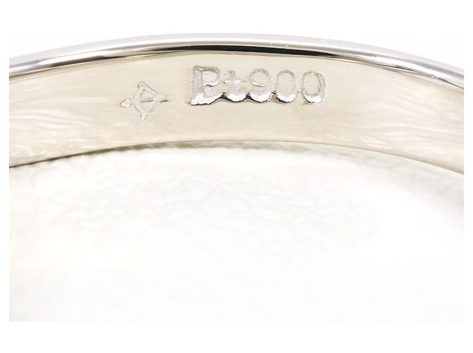 Autre Marque PT900 Platin-Ehering mit Diamant - Ansicht 5