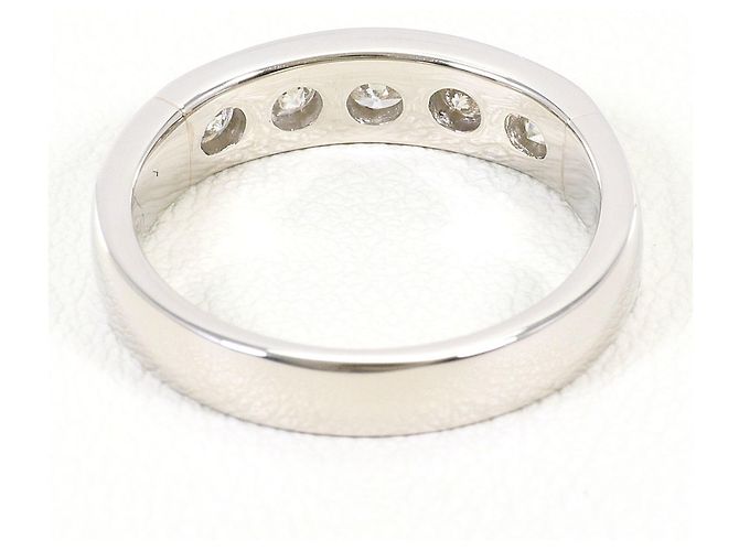 Autre Marque PT900 Platin-Ehering mit Diamant - Ansicht 4