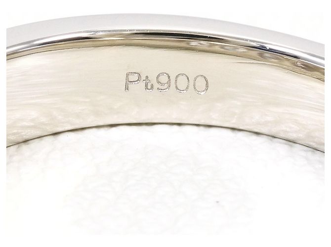 Autre Marque PT900 Platin-Ehering mit Diamant - Ansicht 5