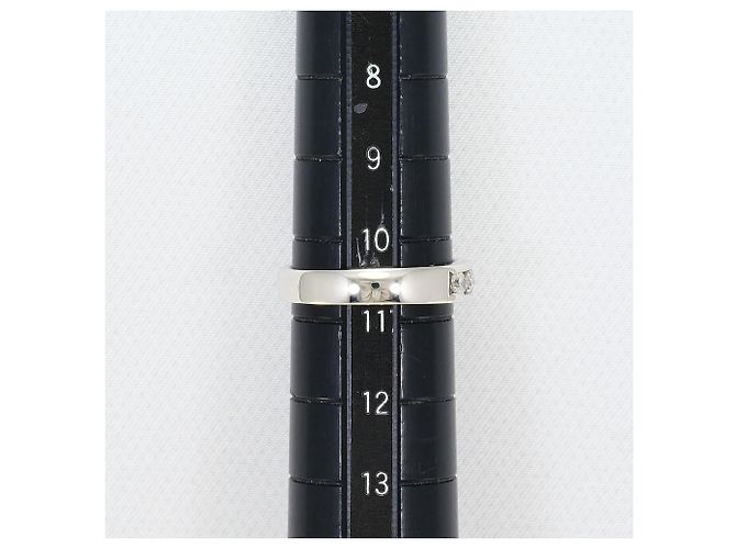Autre Marque PT900 Platin-Ehering mit Diamant - Ansicht 8