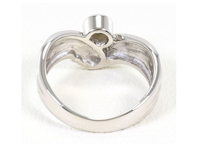 Autre Marque PT900 Platin-Ehering mit Diamant - Ansicht 4