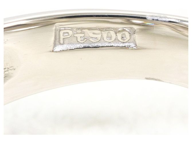 Autre Marque PT900 Platin-Ehering mit Diamant - Ansicht 5