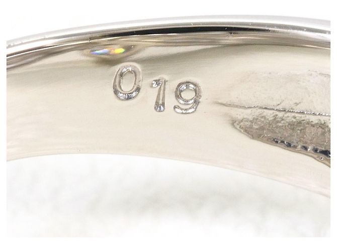 Autre Marque PT900 Platin-Ehering mit Diamant - Ansicht 6