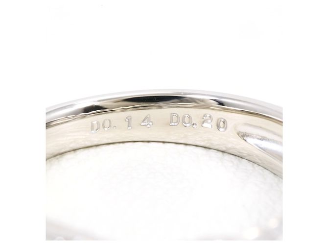 Autre Marque Anillo alianza de platino y diamantes azules - vista 5