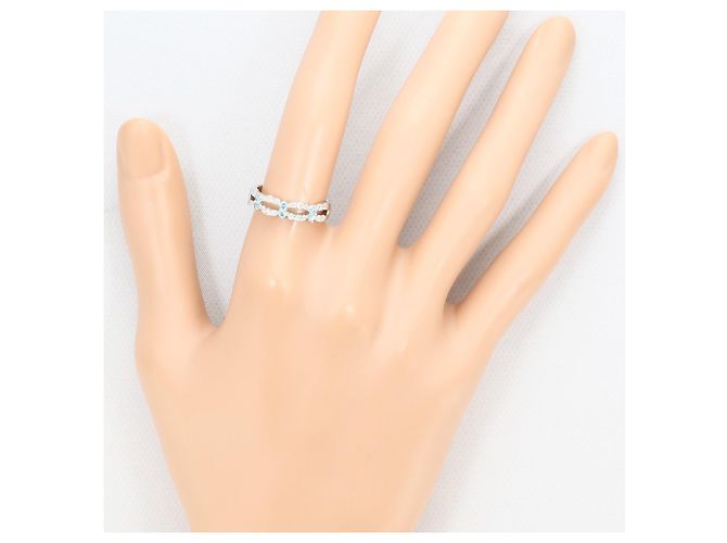 Autre Marque Anillo alianza de platino y diamantes azules - vista 6