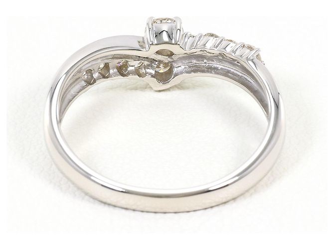 Autre Marque PT900 Platin-Ehering mit Diamant - Ansicht 4