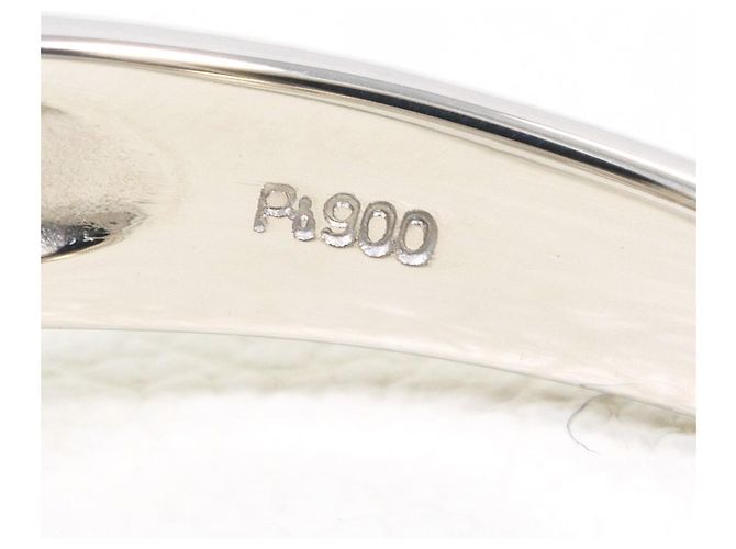 Autre Marque PT900 Platin-Ehering mit Diamant - Ansicht 5
