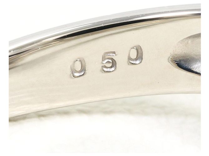 Autre Marque PT900 Platin-Ehering mit Diamant - Ansicht 6