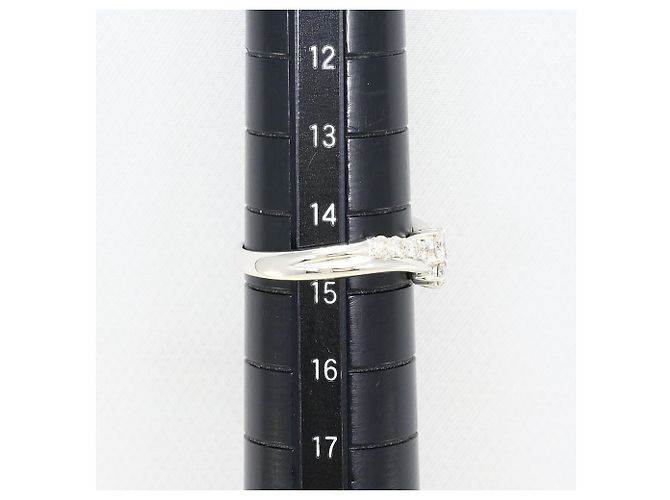 Autre Marque PT900 Platin-Ehering mit Diamant - Ansicht 8