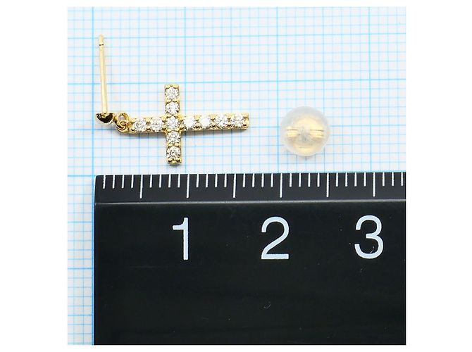 Autre Marque Pendientes colgantes de oro amarillo 18K con diamantes Dorado - vista 3