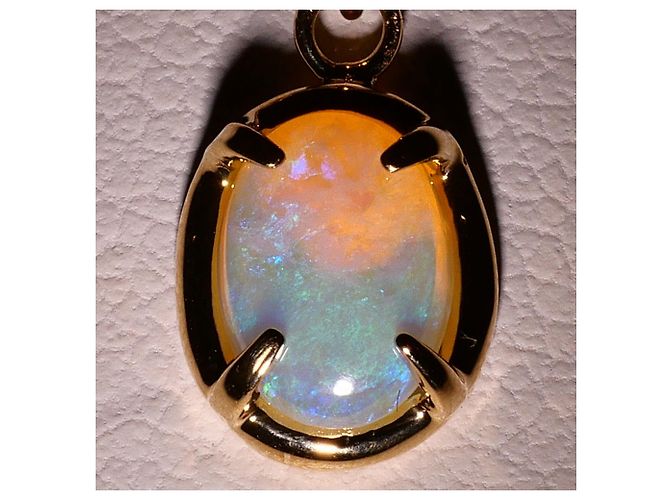 Autre Marque Halskette aus 18K Gelbgold mit Opal Golden - Ansicht 4